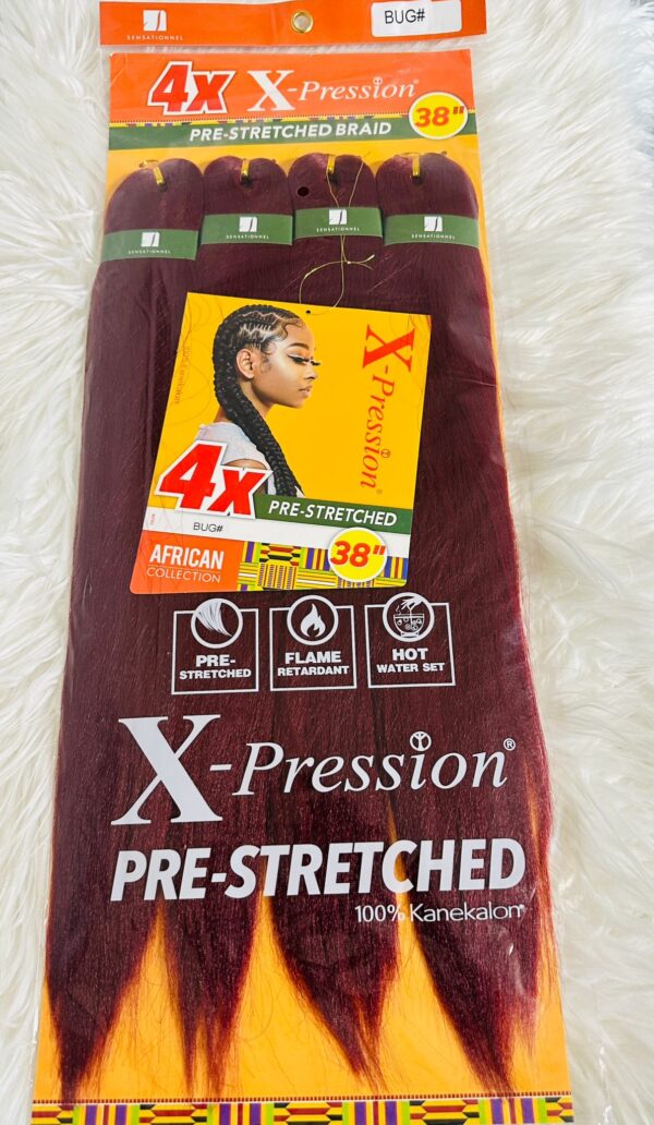 p44 Pre‑Stretched Braiding Hair – Sensationnel Xpression 4X 38”