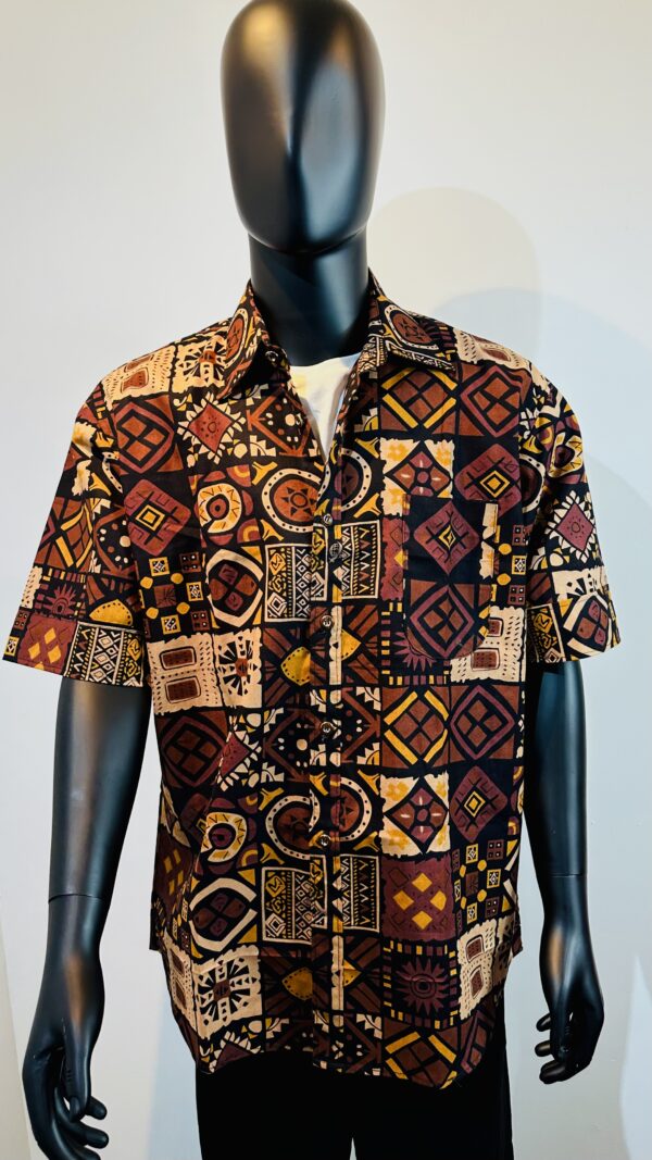 IMG_0353 Vintage African Print Short Sleeve