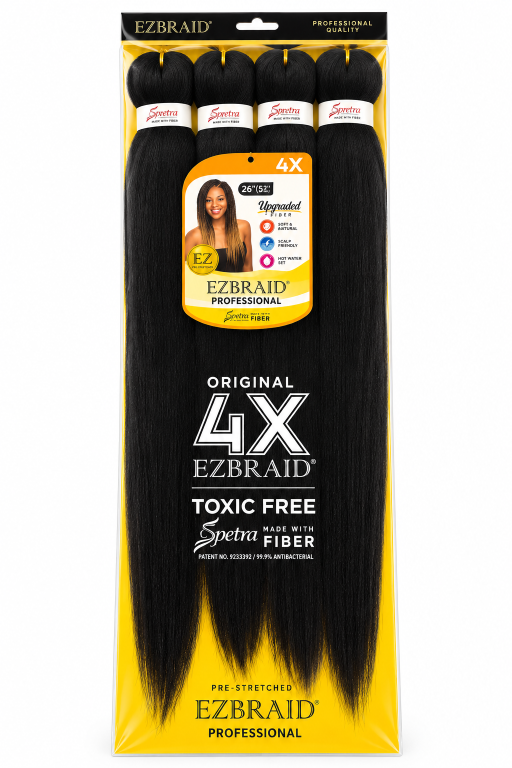 EZ BRAID HAIR 4X. 52″ Pre-stretched.