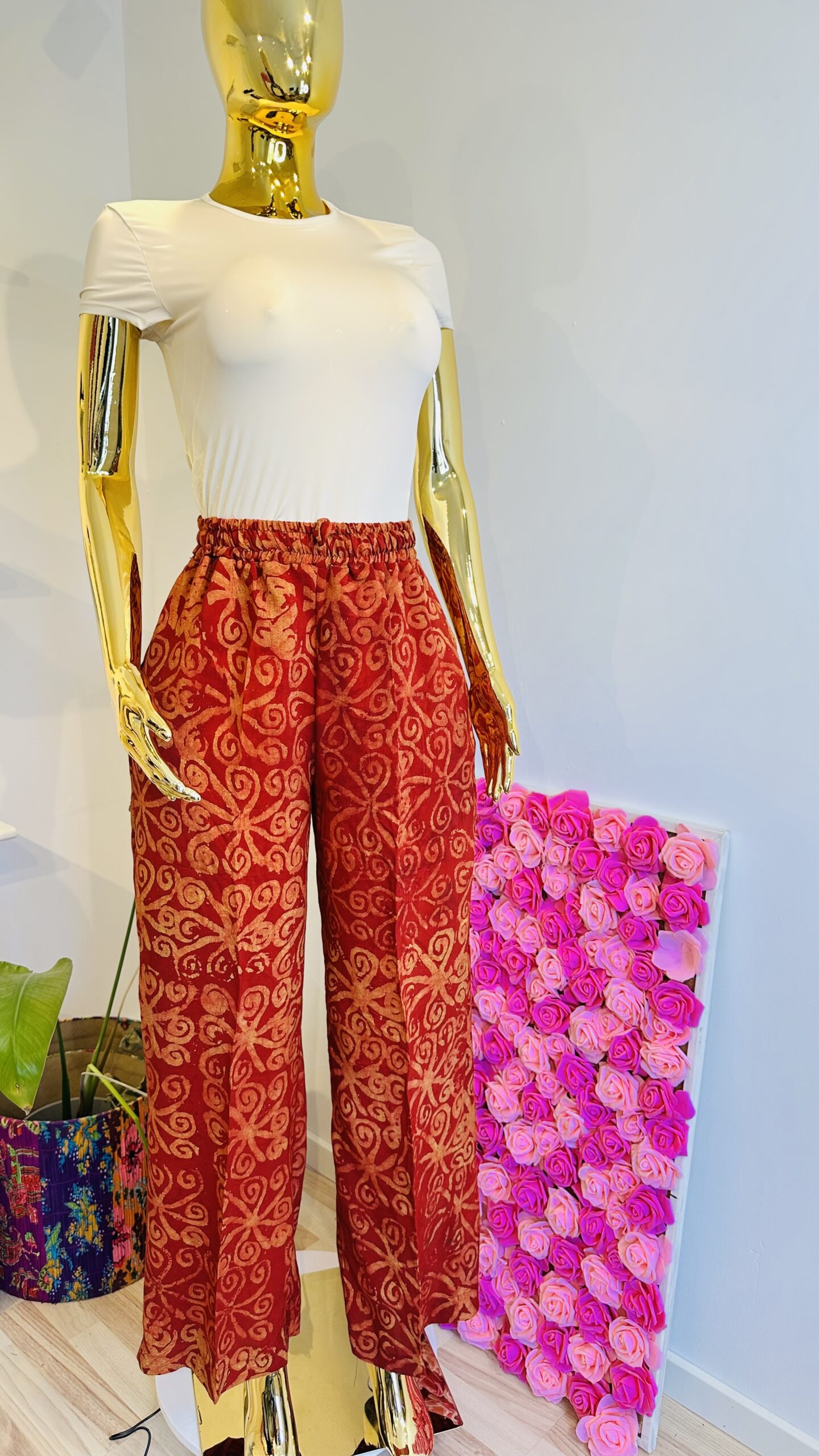 African Print Trouser Adire - Billede 3