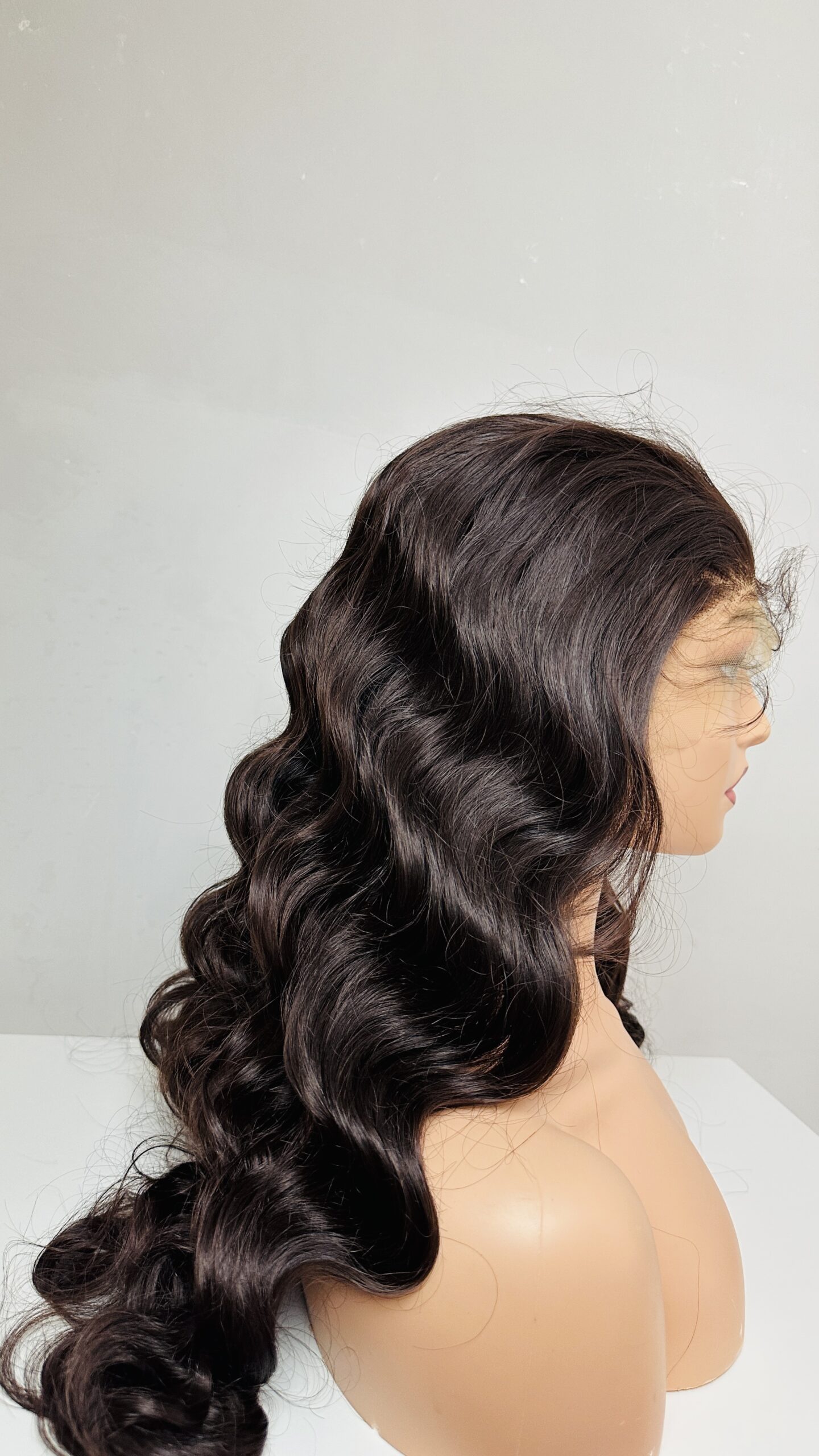 Premium Heat Resistant Synthetic Fiber. 6×13 Lace Frontal - Billede 3