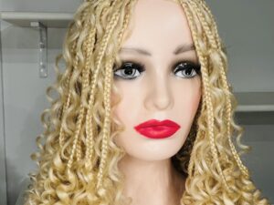 Boho blonde braided wig