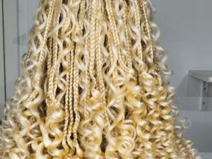 Alternative view of Boho blonde braided wig