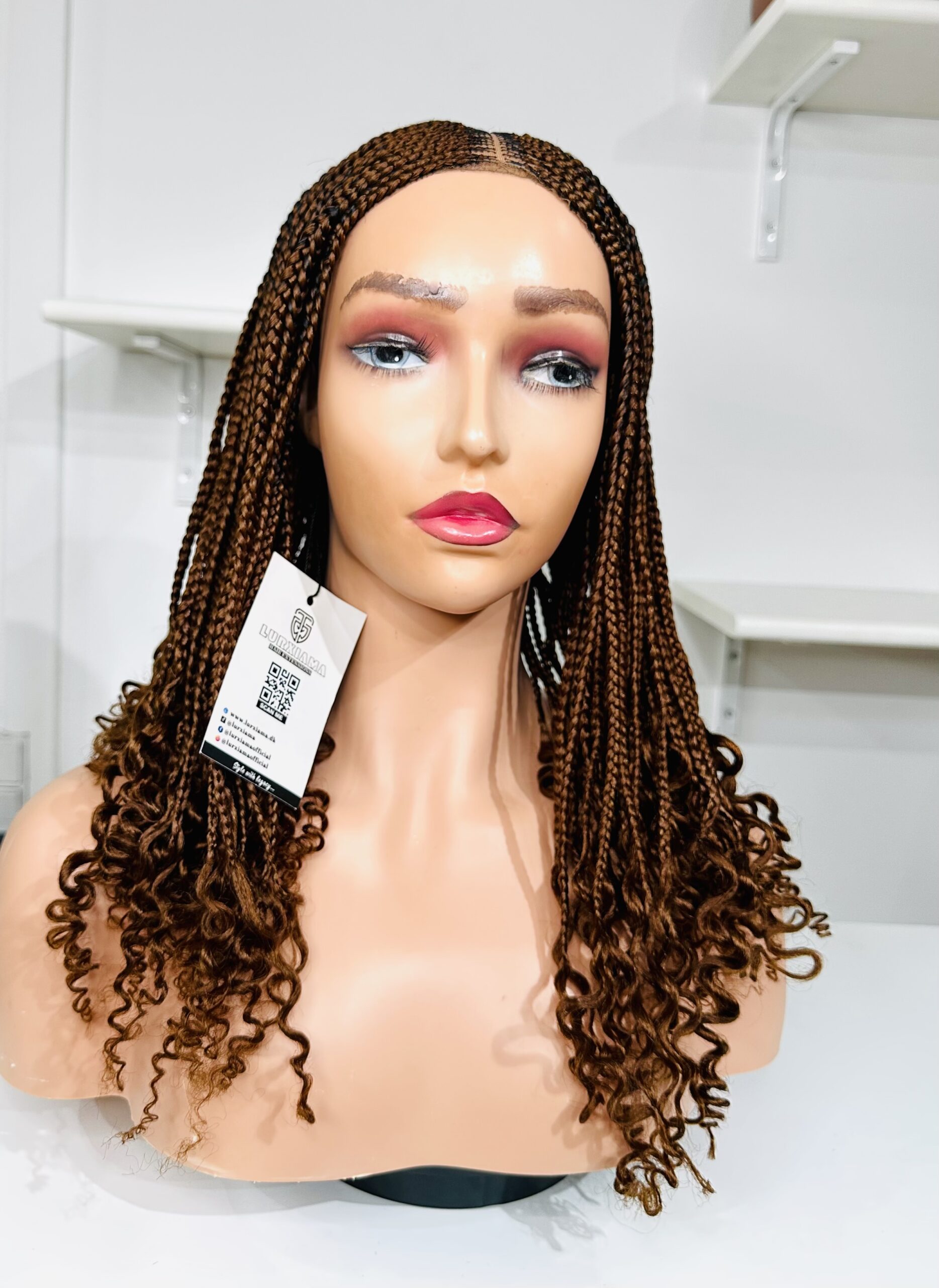 Glueless braided wig