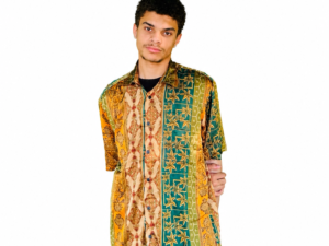 Men Artistic Silk Shirt