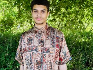 Alternative view of Men Mosaic Silk Shirt