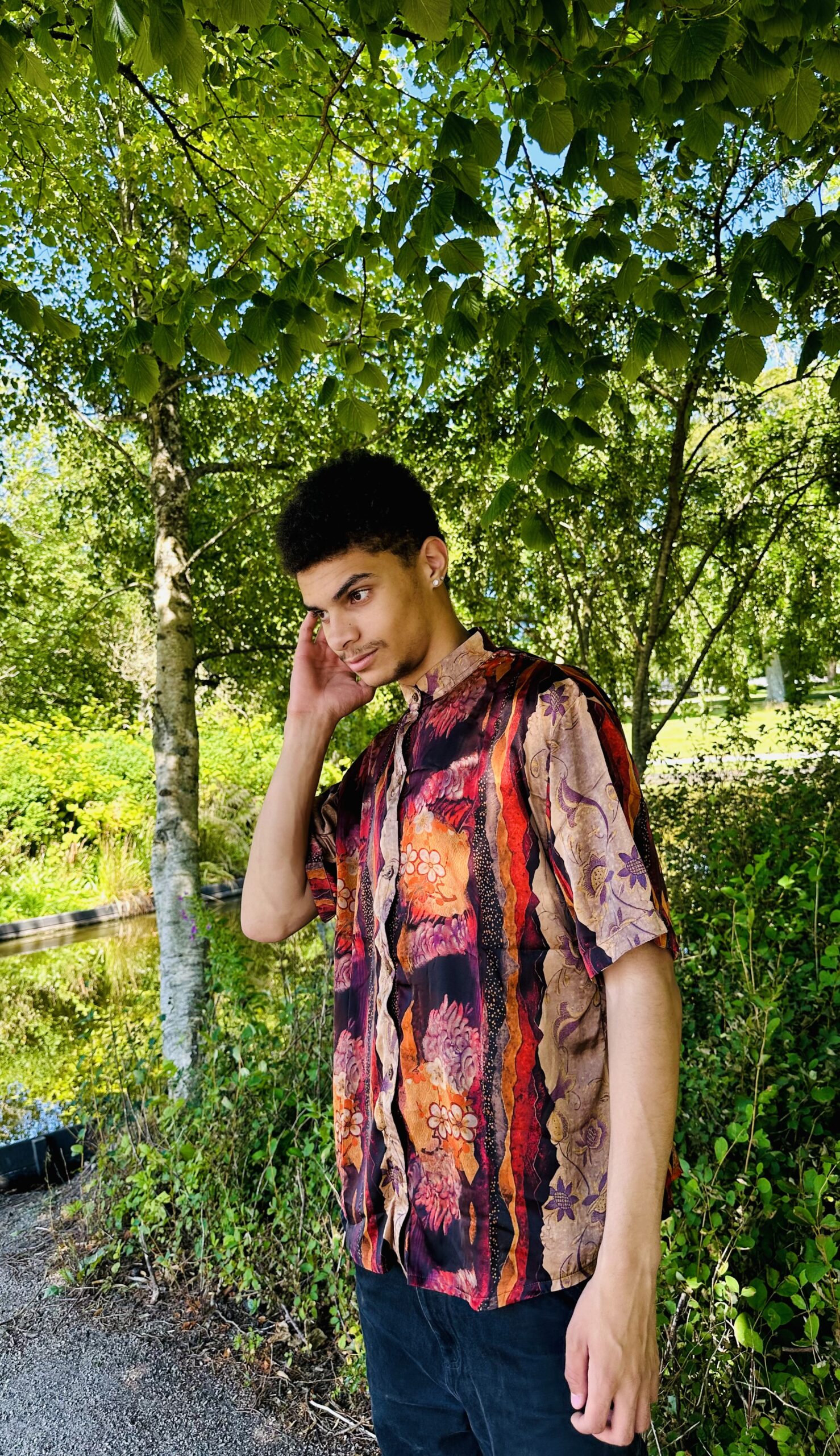Men Silk Shirt - Billede 3