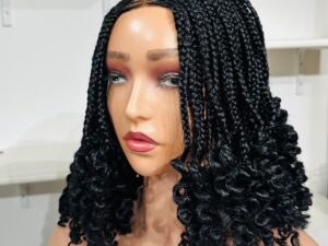 Short curly braided wig - Billede 3