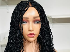 French curls braided wig - Billede 5