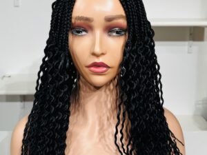 French curls braided wig