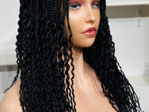 French curls braided wig - Billede 4