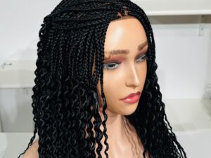 French curls braided wig - Billede 3