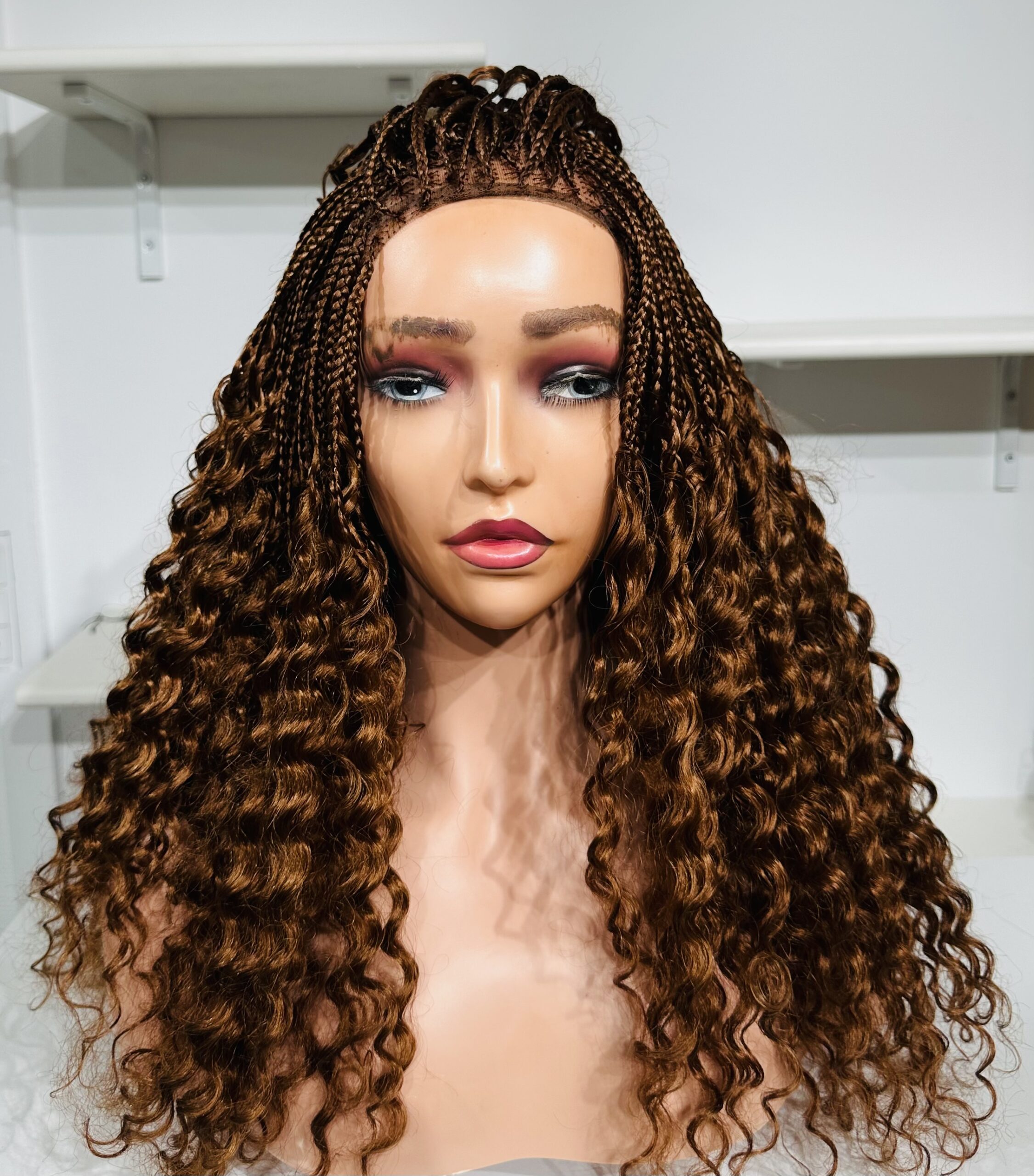 French curls braided wig