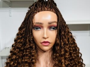 French curls braided wig - Billede 5