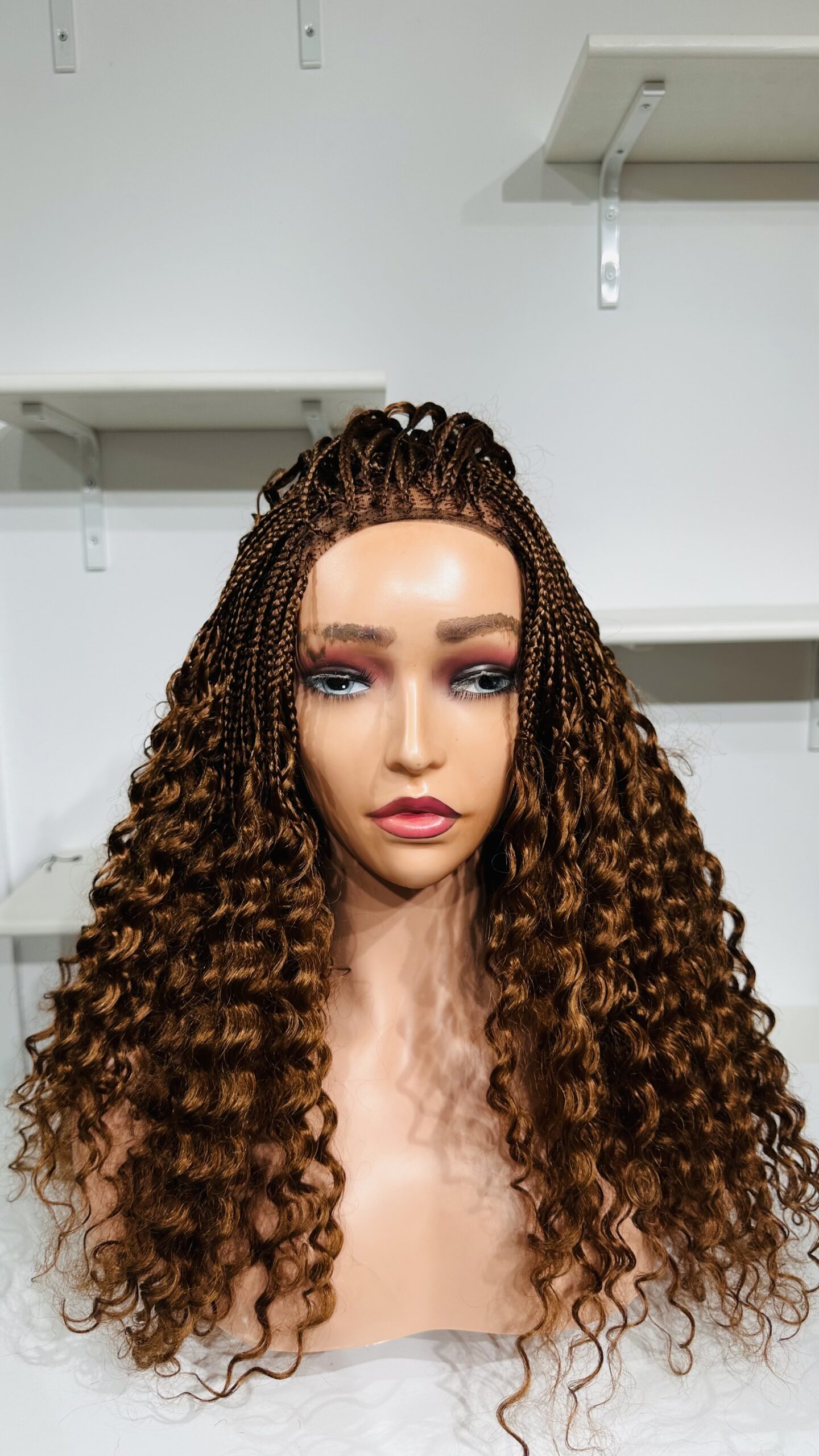 French curls braided wig - Billede 5