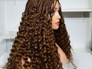 Alternative view of French curls braided wig