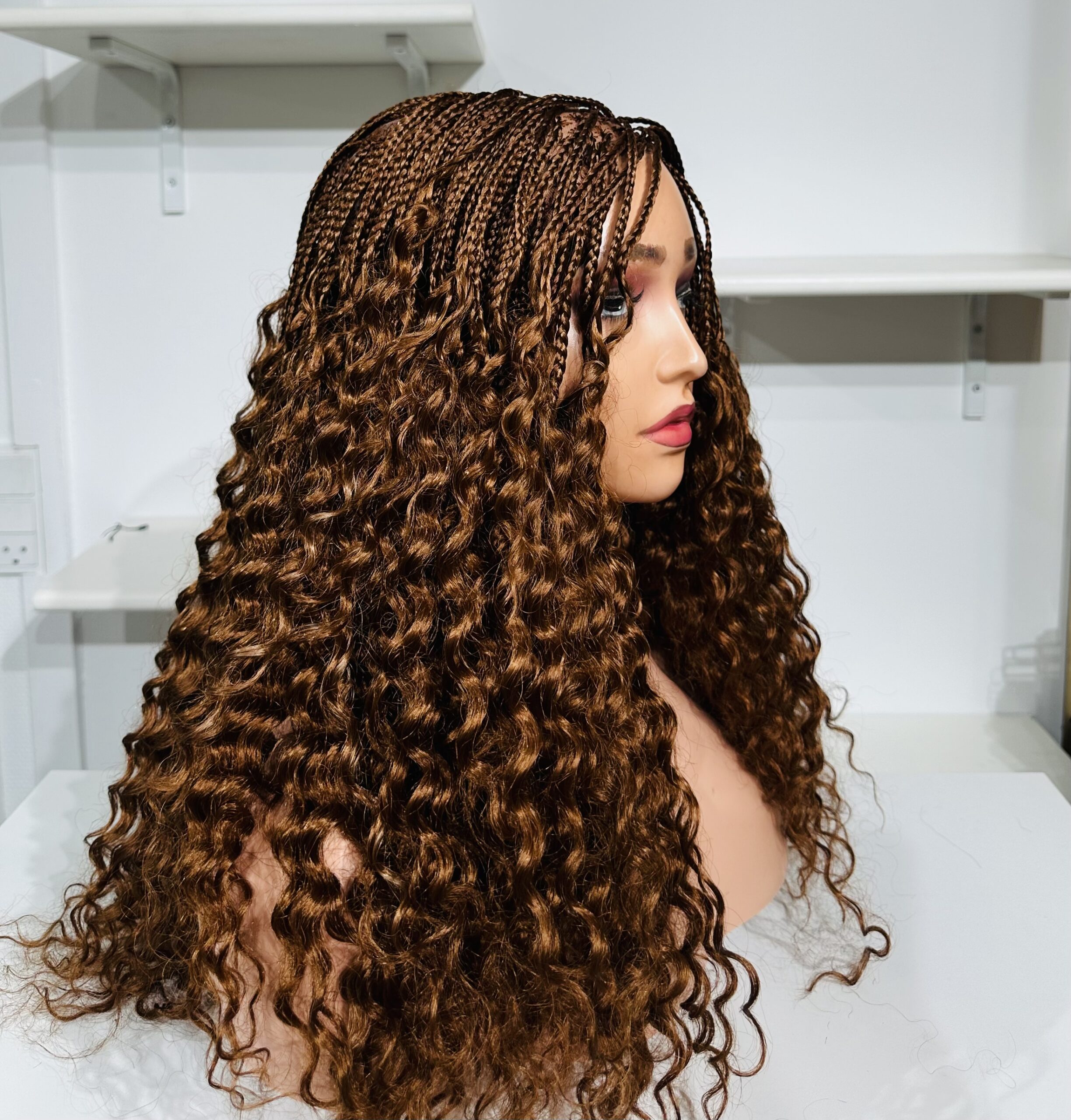 French curls braided wig - Billede 2
