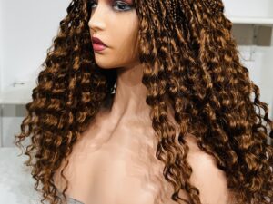 French curls braided wig - Billede 3
