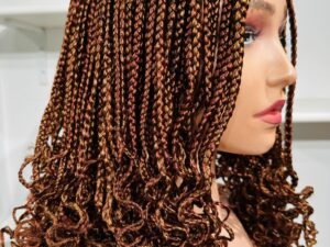 Curly tip braided wig - Billede 4