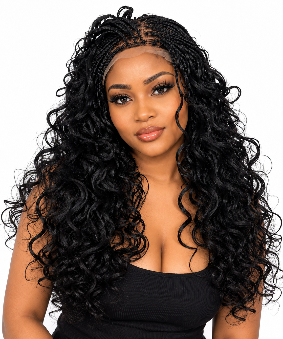 Boho Braided Curly Wig
